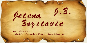 Jelena Božilović vizit kartica